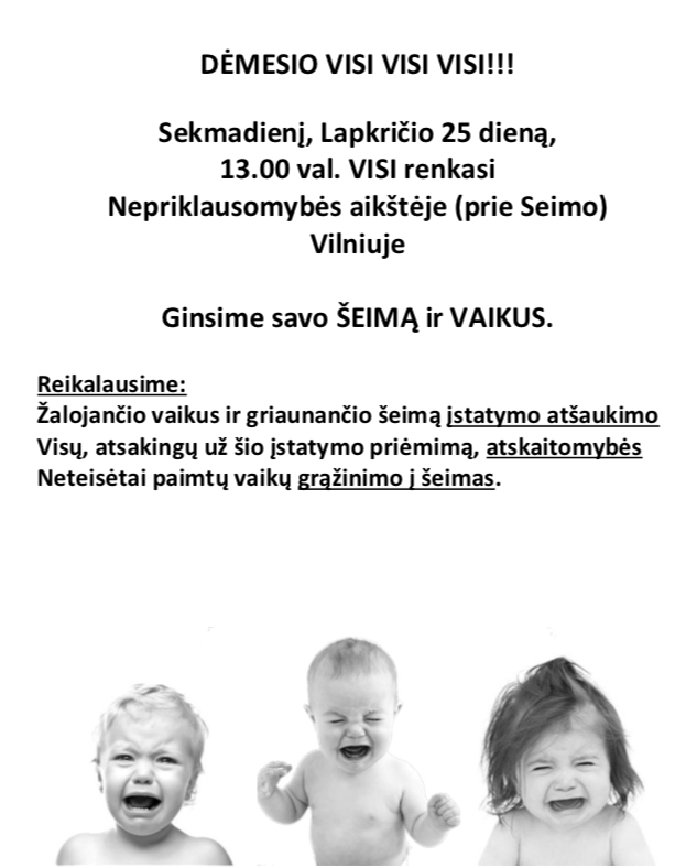 JK lietuviai kviečiami prisijungti prie mitingo Vilniuje nuotoliniu būdu